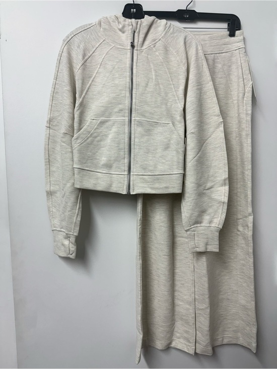 lululemon athletica Other - LuluLemon Scuba Oversized Full-Zip Waffle Knit Hoodie+Pant SET in Hthrd Lt Ivory